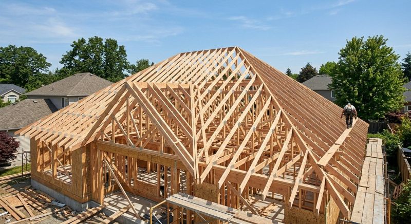 Gable Roof Framing in Conroe, TX